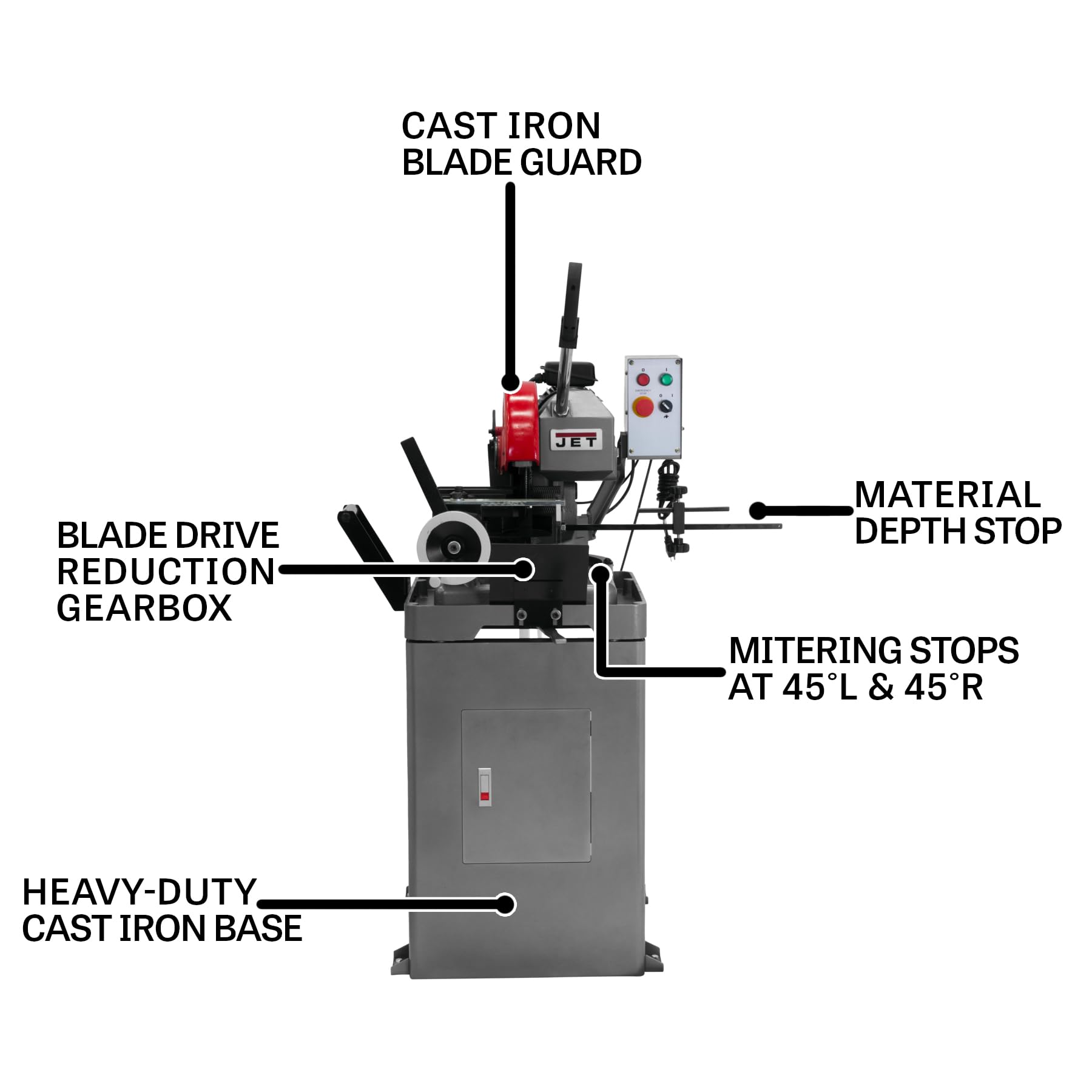JET Manual Ferrous Cold Saw 275mm/11-Inch, 1-1/2 HP, 115/230V 1Ph (Model CS-275-1)