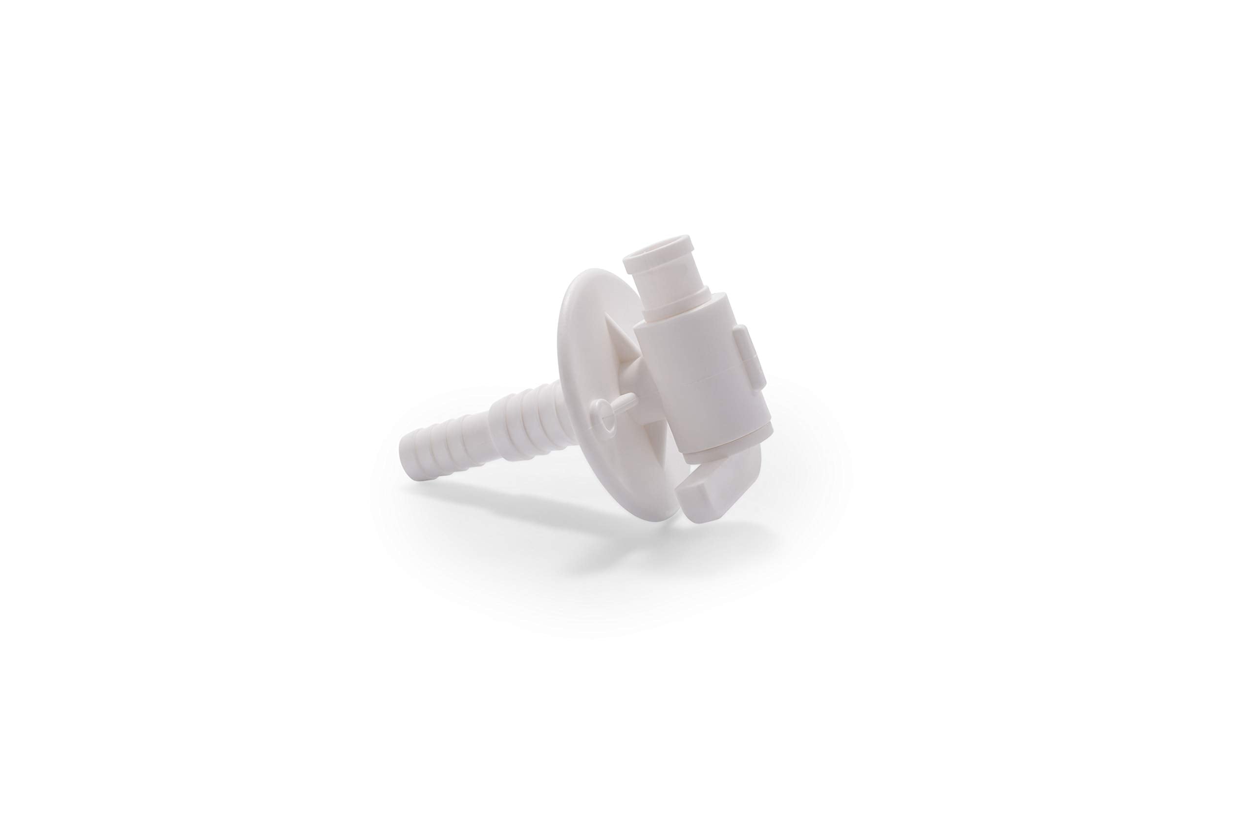 Camco Water Tank RV Drain Valve | Features a Durable Plastic Construction, Comes with a Flange, and is Used with 3/4-Inch or 1/2-Inch Vinyl Tubing (22223)