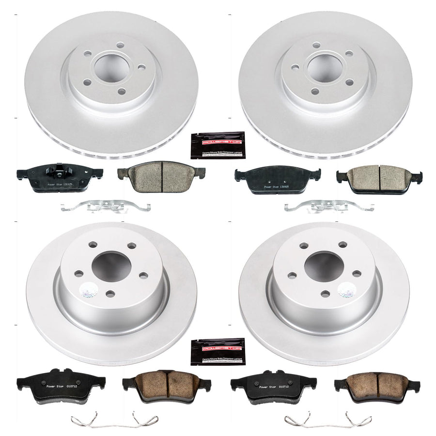 Power Stop Z23 Evolution Geomet Coated Brake Kit Front and Rear For Ford Escape 2013-2016, Ford Transit Connect 2014-2018 [Model Specific]