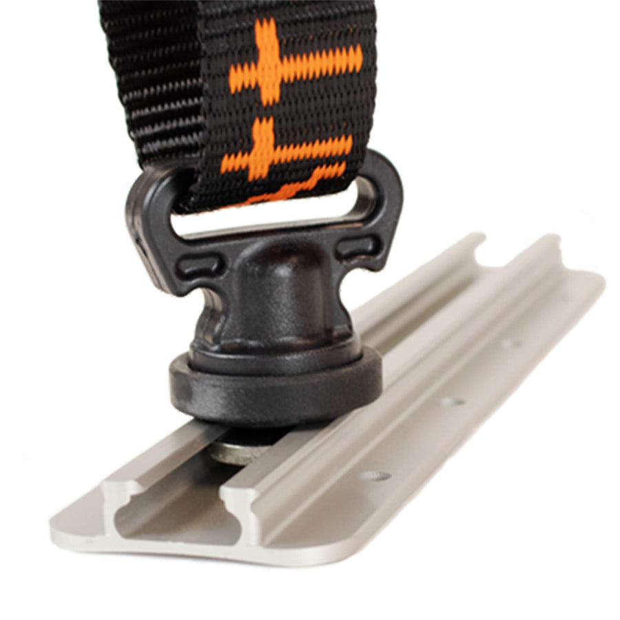 Vertical Tie Downs YakAttack – Track Mount Anchoring Points for 1” or 1.5” Webbing | Compatible with GearTrac, MightyMounts & Most Kayak Rails | 2 Pack | Made in USA