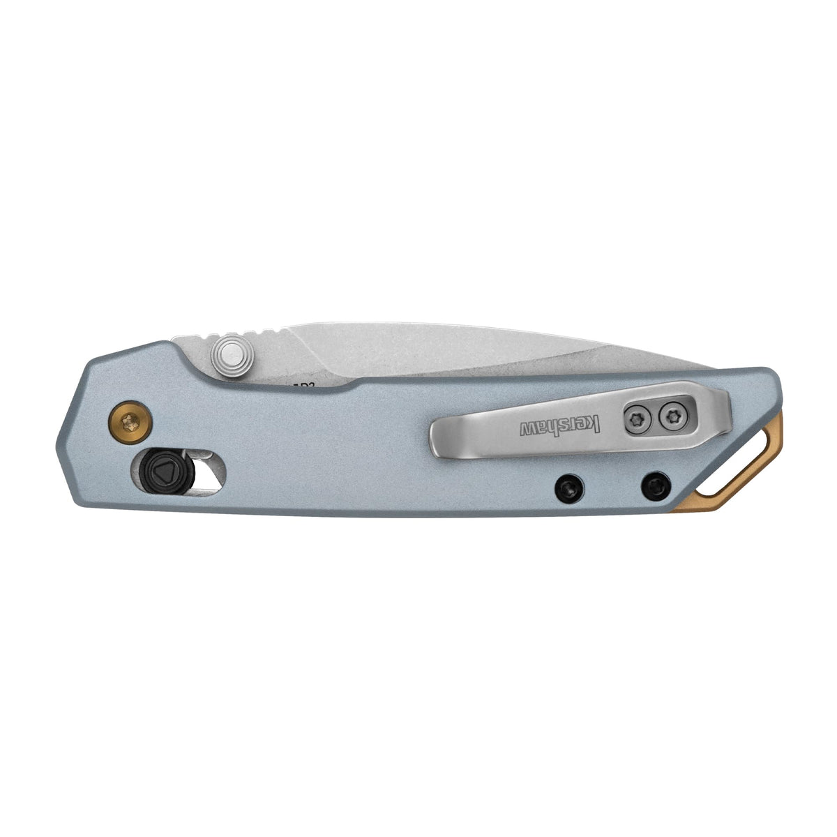 Kershaw Folding Mini Iridium Pocket Knife, 3 inch D2 Steel Blade, DuraLock, Aluminum Handle, Pocketclip