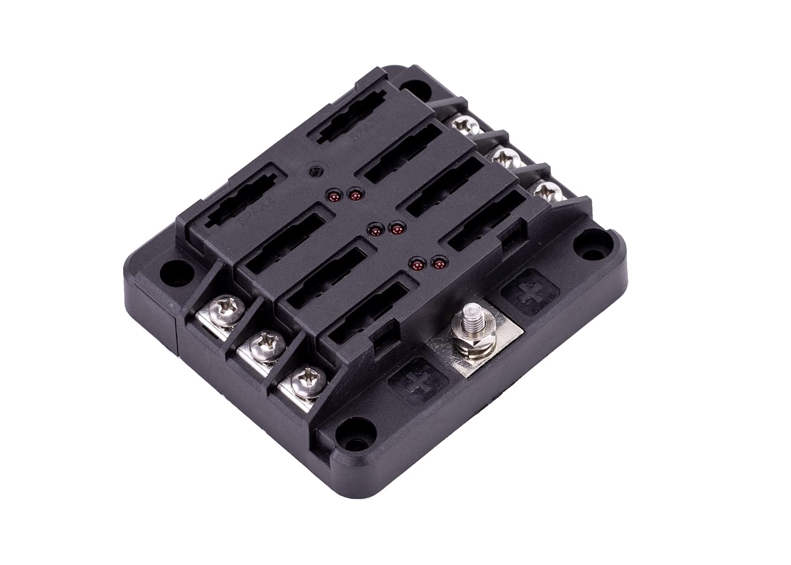 408 Series Fuse Block, Sierra FS40800, 6 Gang w/Cover
