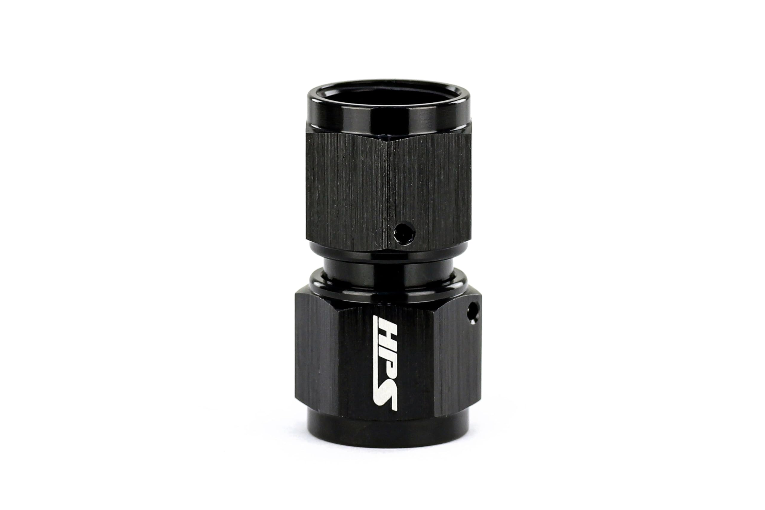 AN9001-10 HPS Female to Female Swivel Coupling Adapter Fitting, Aluminum, Size: AN-10, Angle: Straight, Black