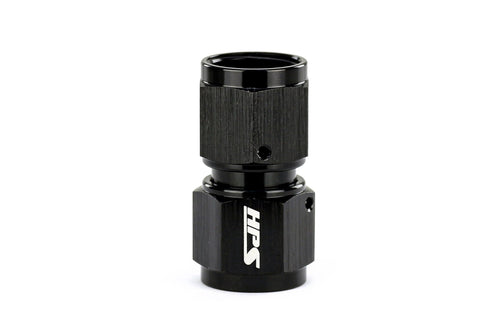 AN9001-08 HPS Female to Female Swivel Coupling Adapter Fitting, Aluminum, Size: AN-8, Angle: Straight, Black