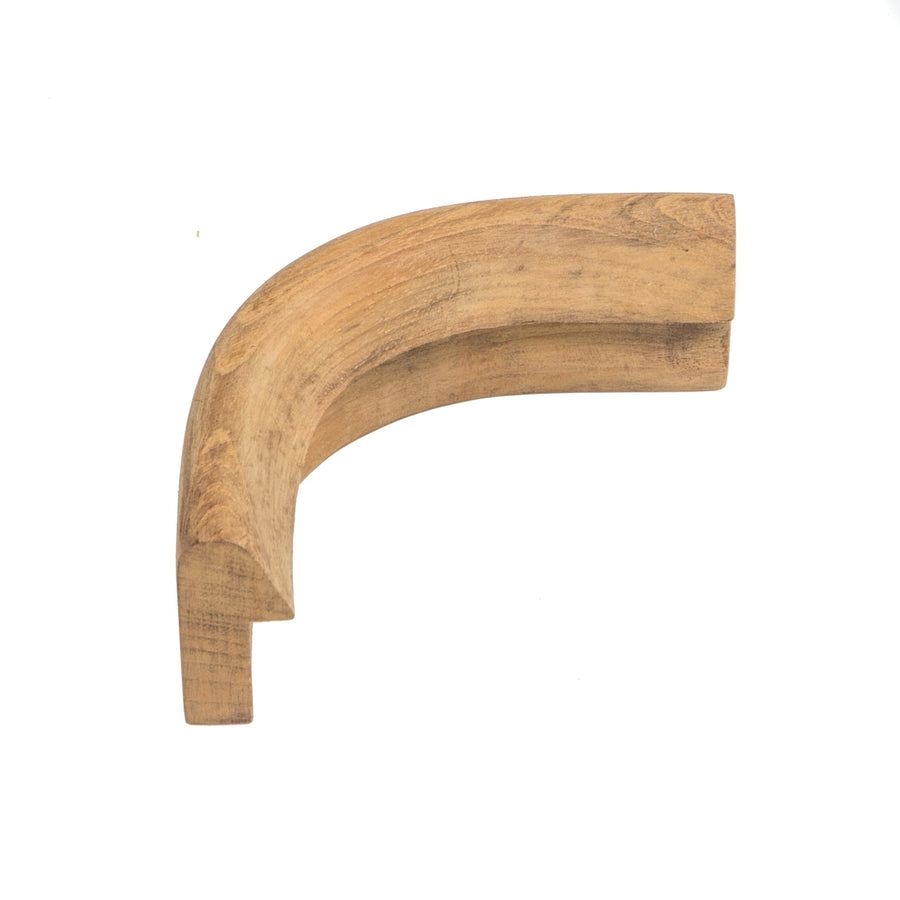 60833 Whitecap Teak 1-5/8"H x 13/16" W Outside Corner Rail Molding