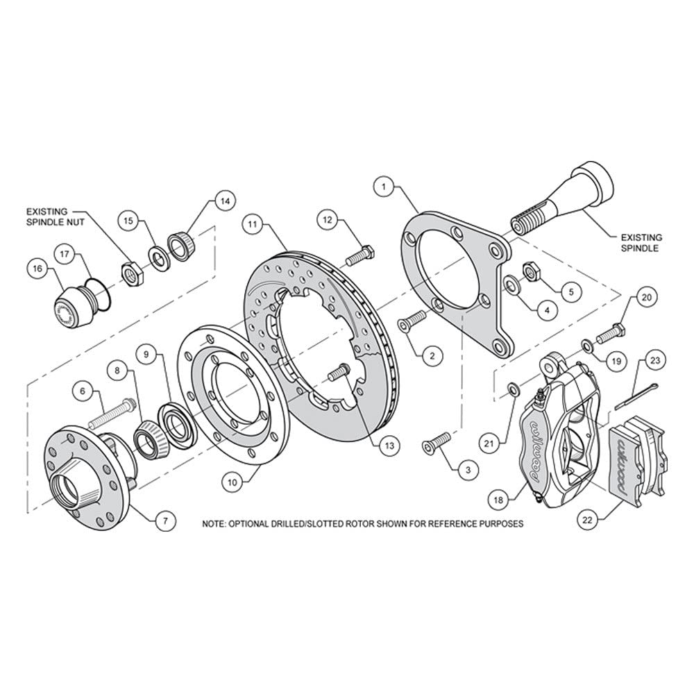 Red FDLI Front Kit,12.19", Drilled