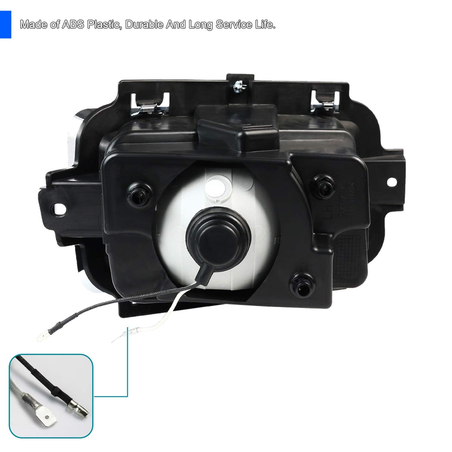 Clear Lens Fog Lights + H3 Bulbs + Switch Included SPEC-D TUNING Compatible with 2014-2015 Chevy Silverado 1500 Pickup L+R Pair Assembly