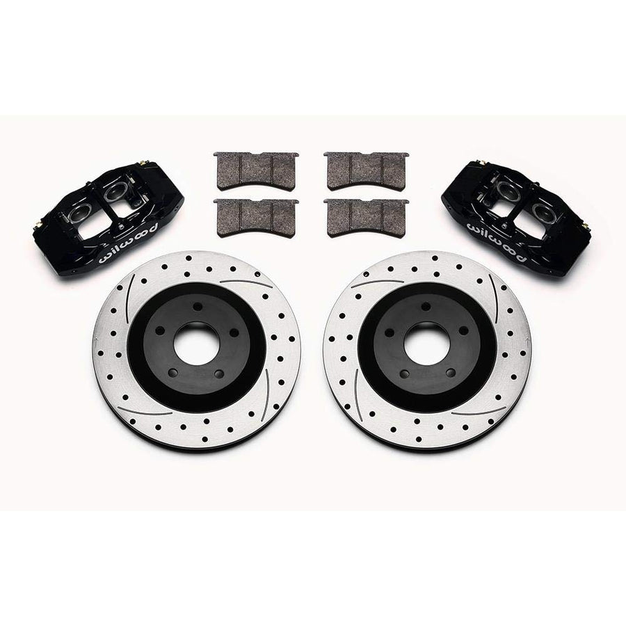Front Brake Kit Wilwood 97-13 Corvette Drilled Rotors