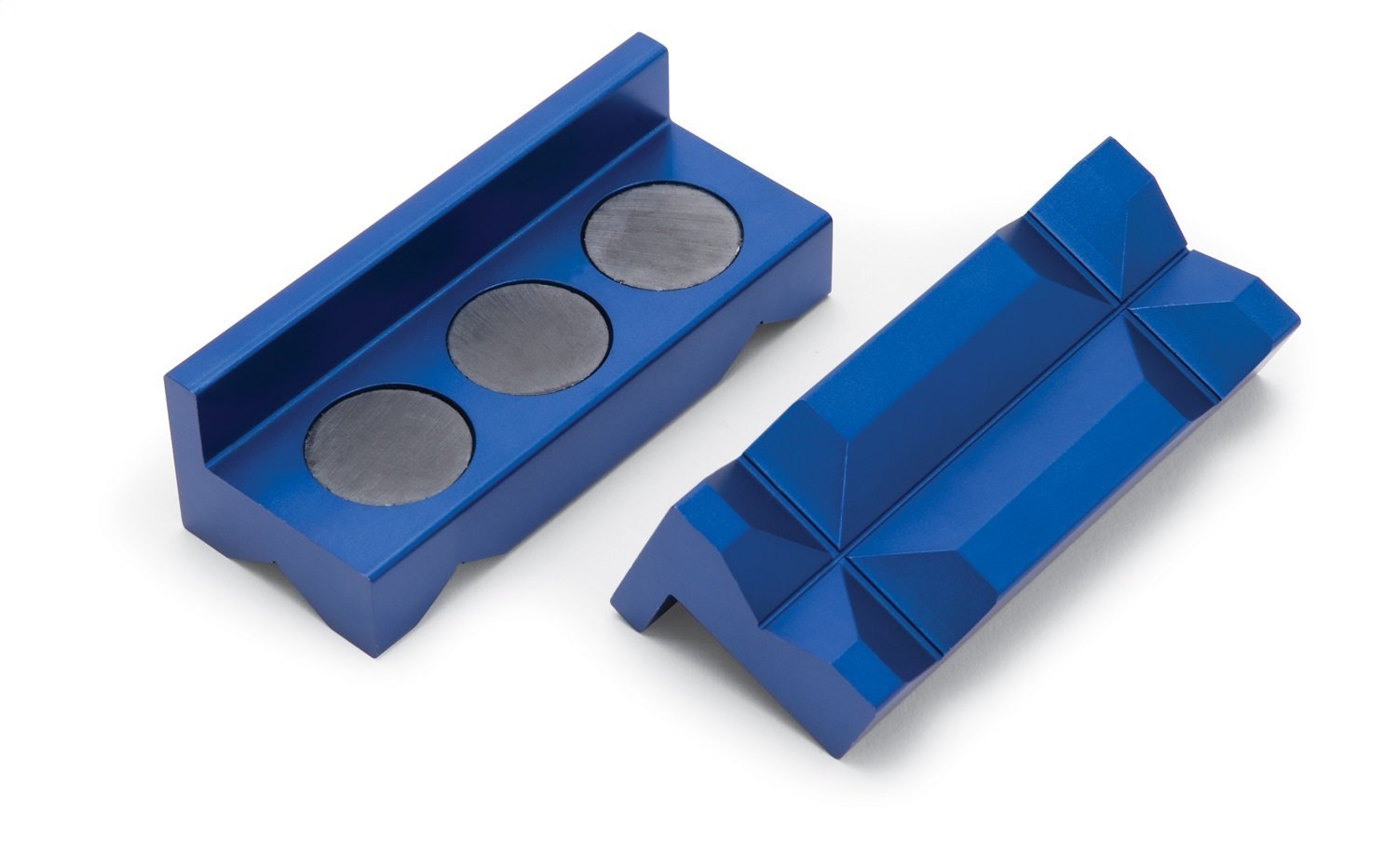 Edelbrock Billet Aluminum 654420 Vice Jaws Blue Anodize