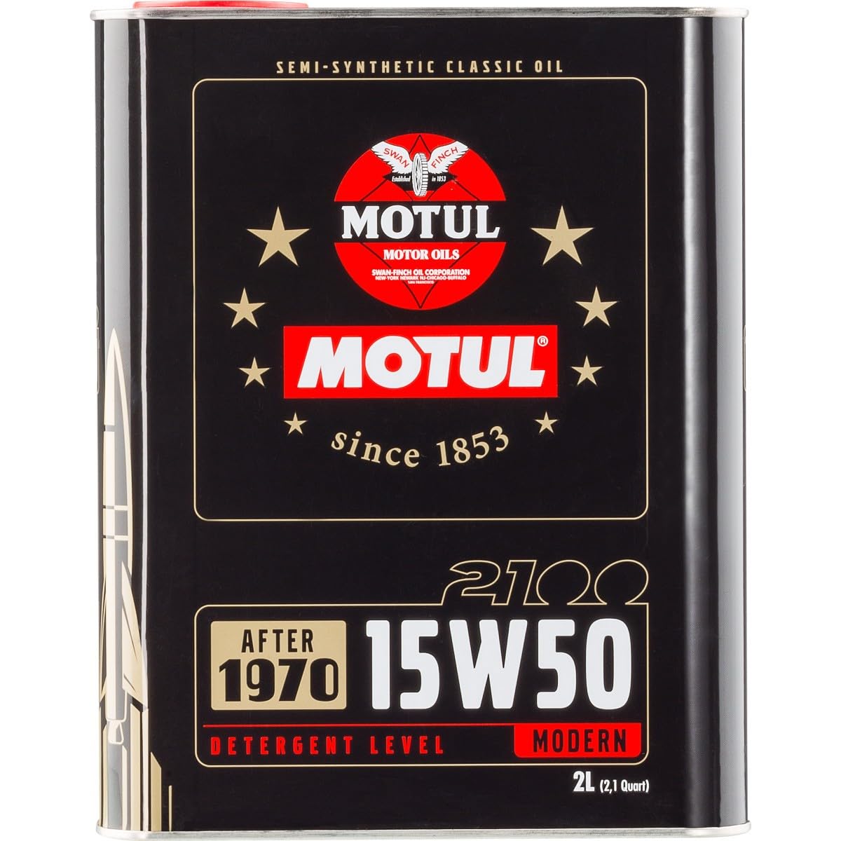 15W50 Motul Classic 2100 Engine Motor Oil Semi-Synthetic 2-liter 104512