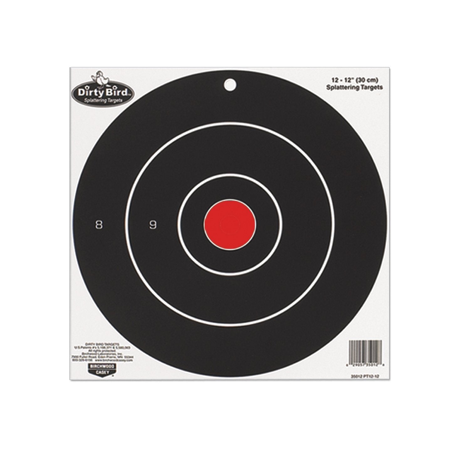 Dirty Bird Birchwood Casey 17.25" Bull's-Eye Target - 5 Sheets, Multi