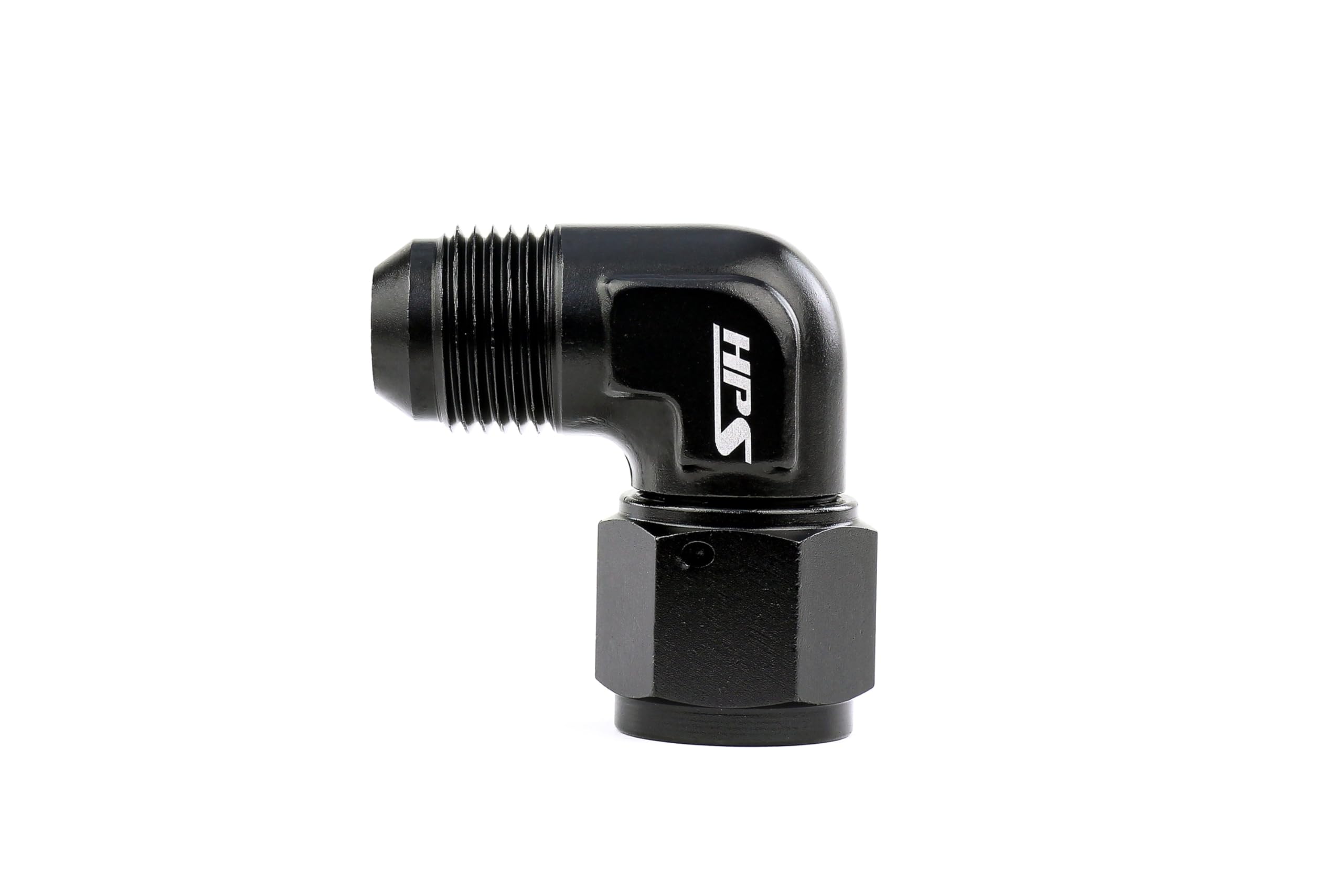 AN9211-10 HPS Male to Female Swivel Adapter Fitting, Aluminum, Size: AN-10, Angle: 90 degree, Black
