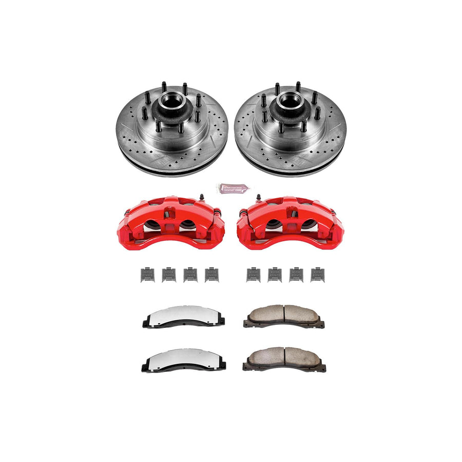 Power Stop Front Z36 Truck and Tow Brake Kit with Calipers KC4716-36 For Ford E-150, Ford E-250, Ford E-350 Super Duty, Ford E-350 Super Duty, Ford E-450 Super Duty [Model Specific]