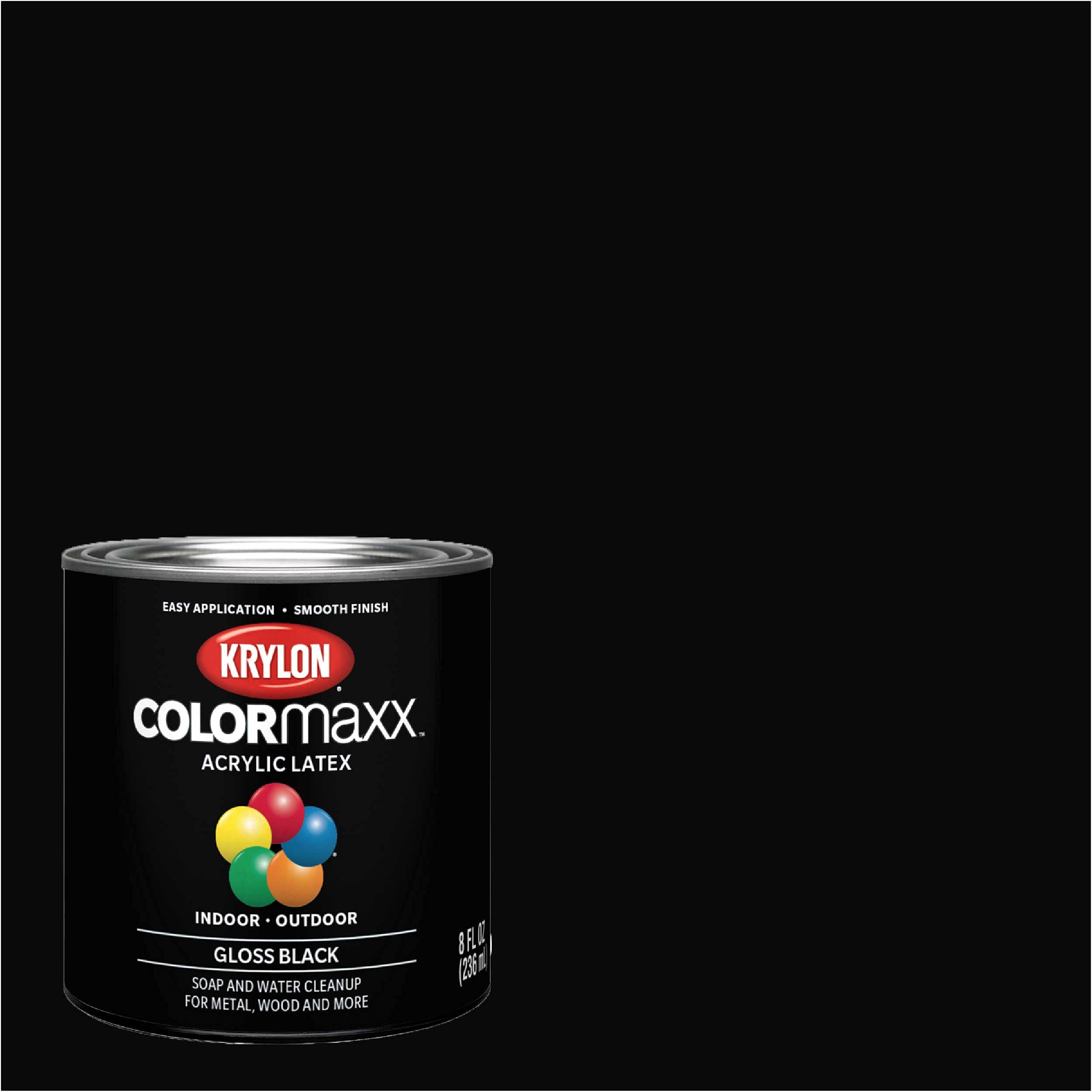COLORmaxx™ Krylon® Brush-On, Gloss, Black, 1 Quart