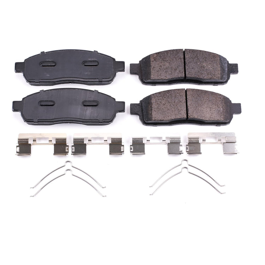 Power Stop Brake Kit Front For Ford F-150 2004-08 | Lincoln Mark LT 2006-08 - Ceramic Brake Pads With Installation Hardware, 17-1011