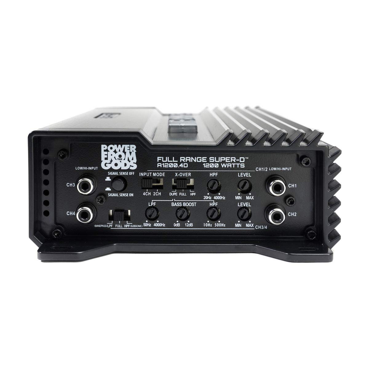 Hifonics Alpha Series Compact 1200 Watt Four Channel Car Amplifier Super D-Class Full Range Amp