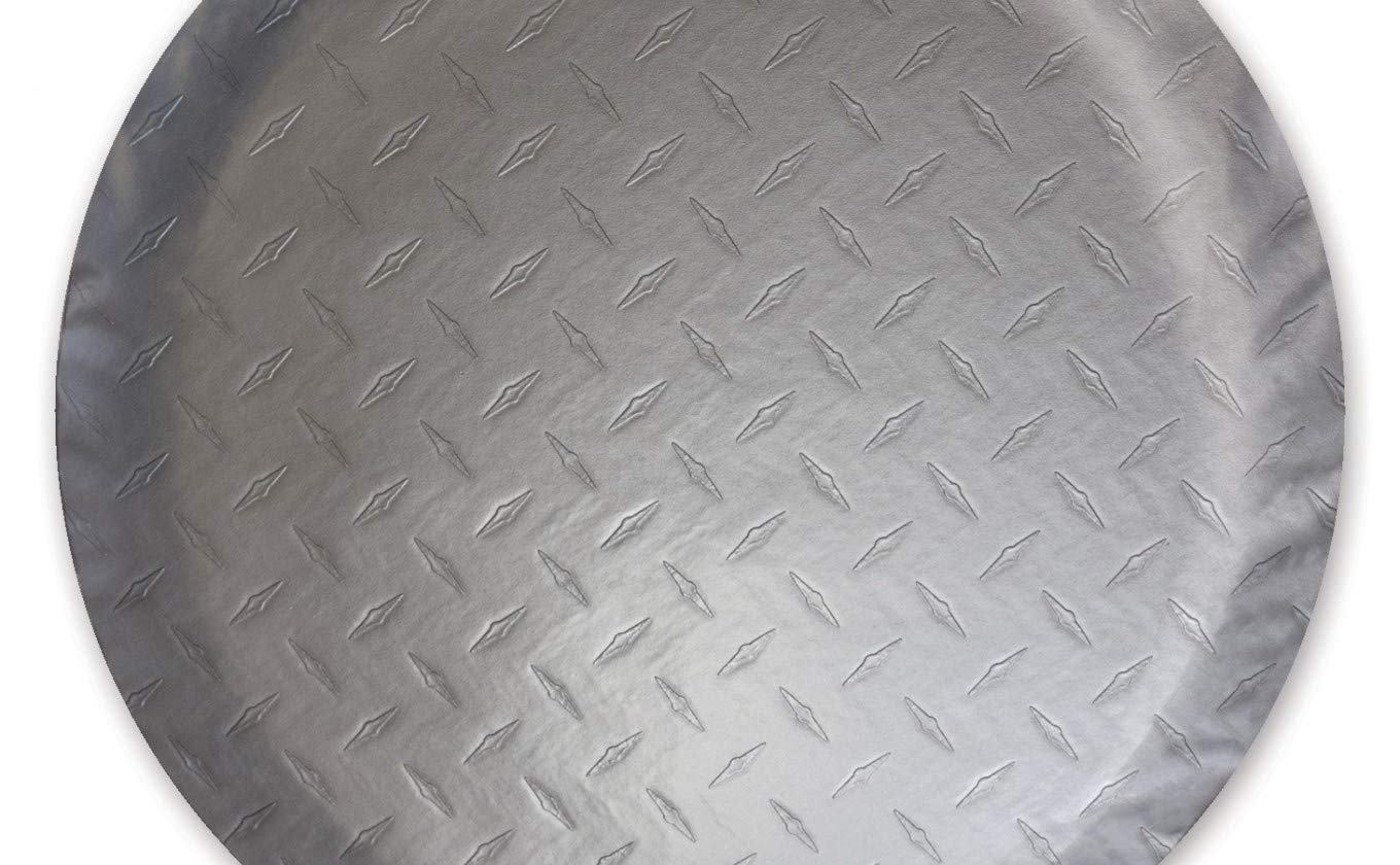 ADCO Silver Diamond Plated 9754 Steel Vinyl Spare Tire Cover E (Fits 29 3/4 Diameter Wheel)