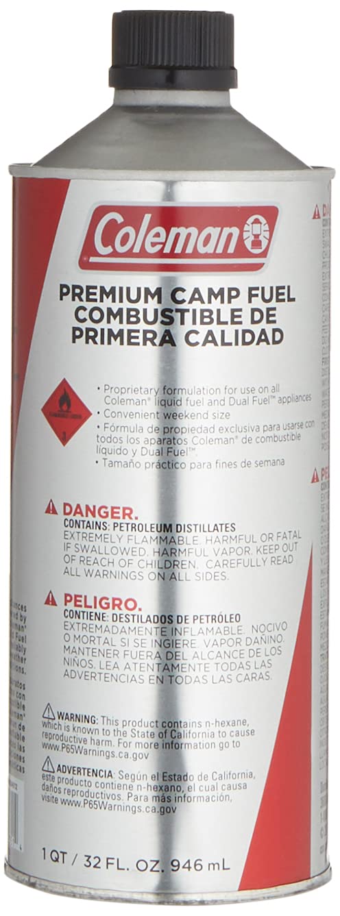 32oz Coleman Premium Camping Fuel, Efficient All Season Fuel Canister Ideal for Camping Lanterns & Stoves
