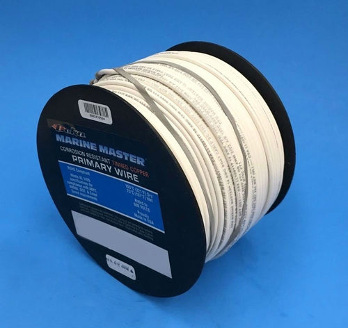 Marine Tinned Copper DEKA 14AWG White Boat Stranded Wire 100 Feet Made in USA