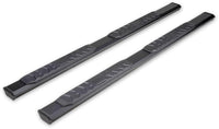 TrailFX AL4025B Nerf Bar, 4-1/2 Inch Hexagonal Straight, with Step Pads, Rocker Panel Mount, Powder Coated, Black, Aluminum, with Plastic End Caps/Bracket Covers, Fits 2024-2025 Ford Ranger