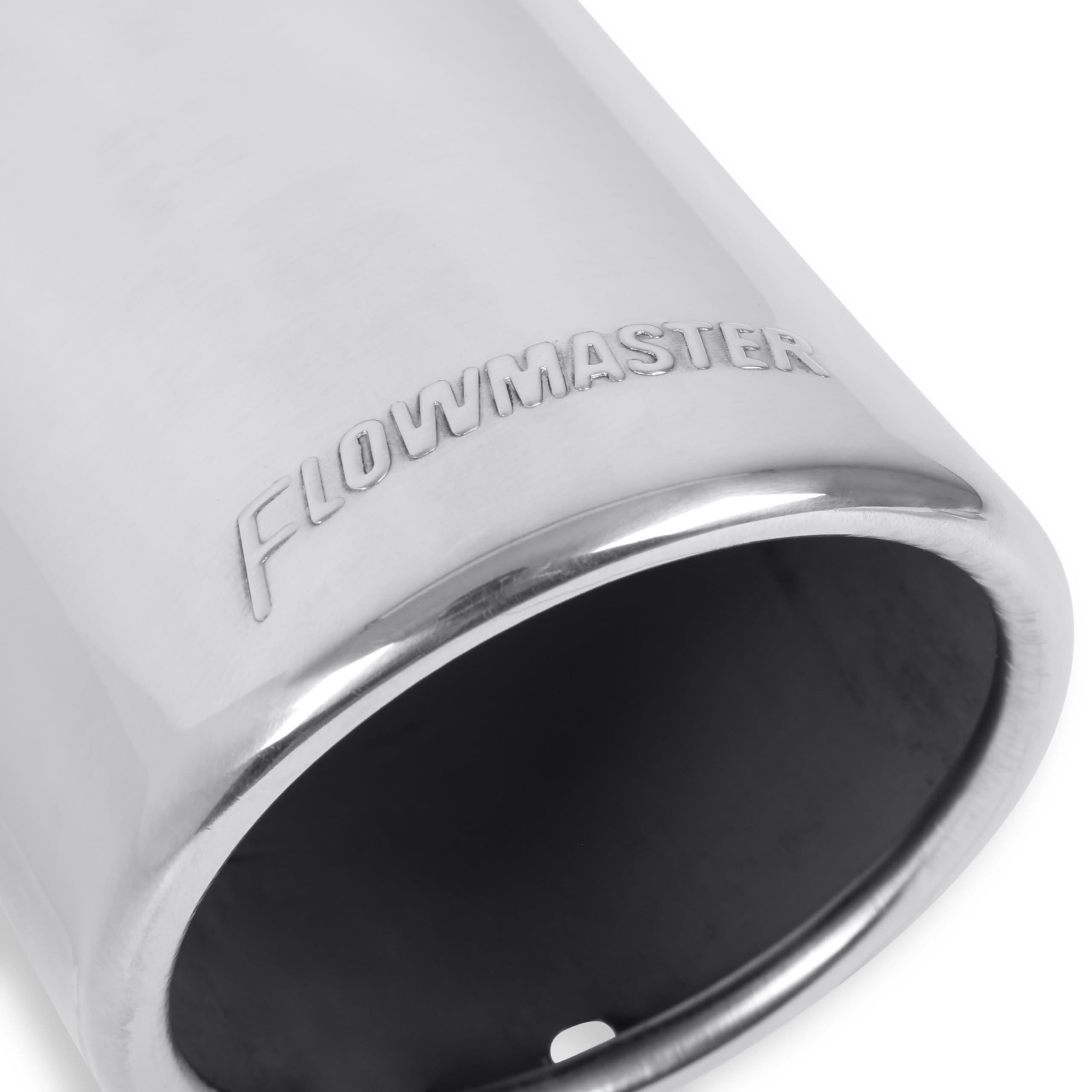 Flowmaster Exhaust Tip 15363 3.5 Inch Rolled Angle Polished 304 Stainless Steel Fits 3 Inch Tubing Clamp On