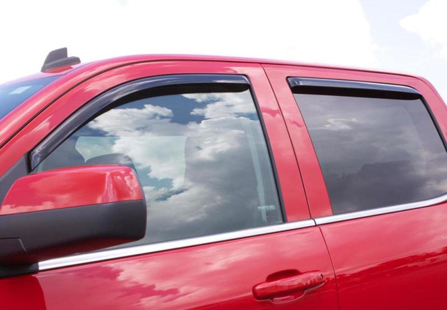 Chevy Colorado Crew Cab AVS 04-12 In-Channel Ventvisor Front & Rear Window Deflectors 4pc - Smoke