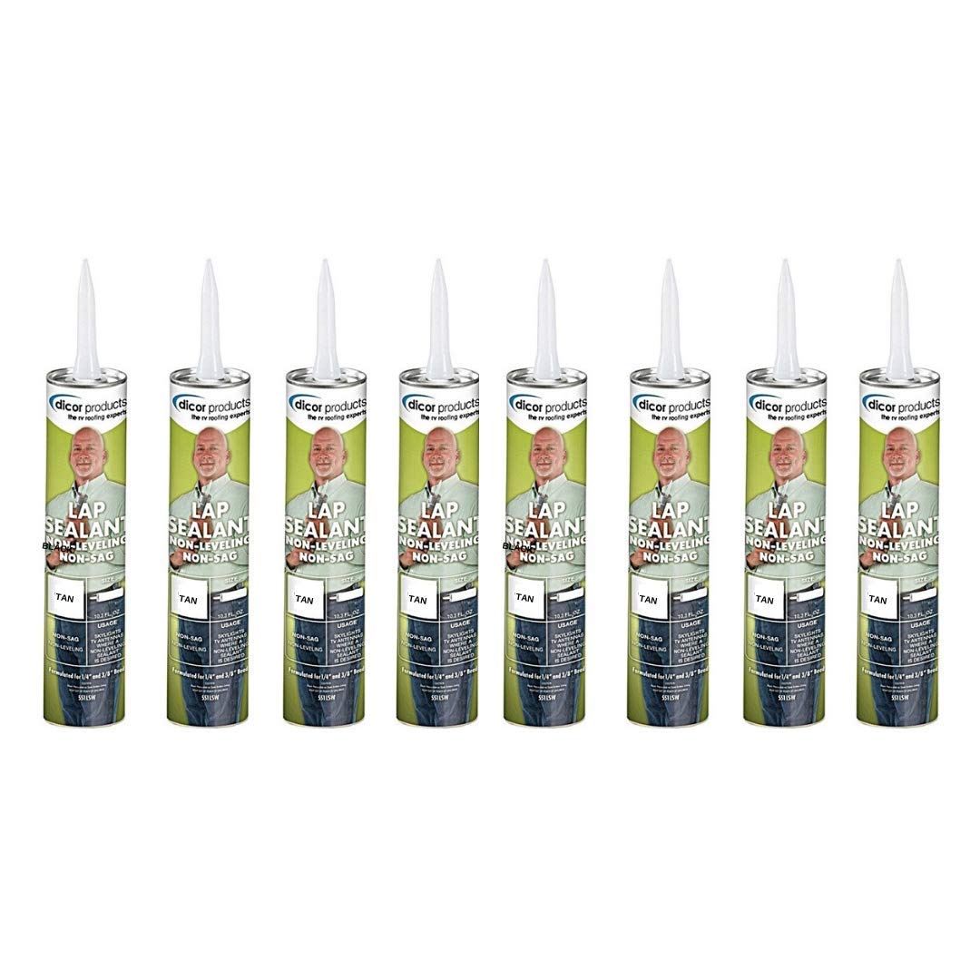Dicor Non-Sag, 551LST-1 Non-Leveling, Lap Sealant, Tan (8 Pack)