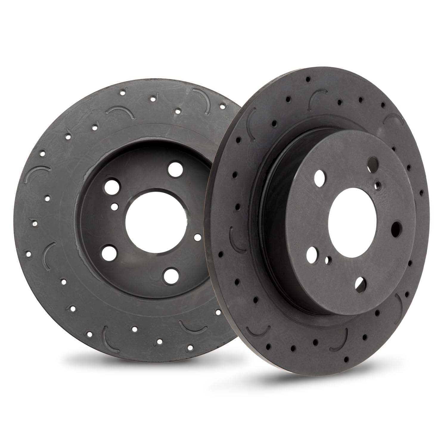 Talon Cross-Drilled and Slotted Solid Rotor, Hawk Performance Brakes, 10.98 in. Diameter, 1.66 in. Height