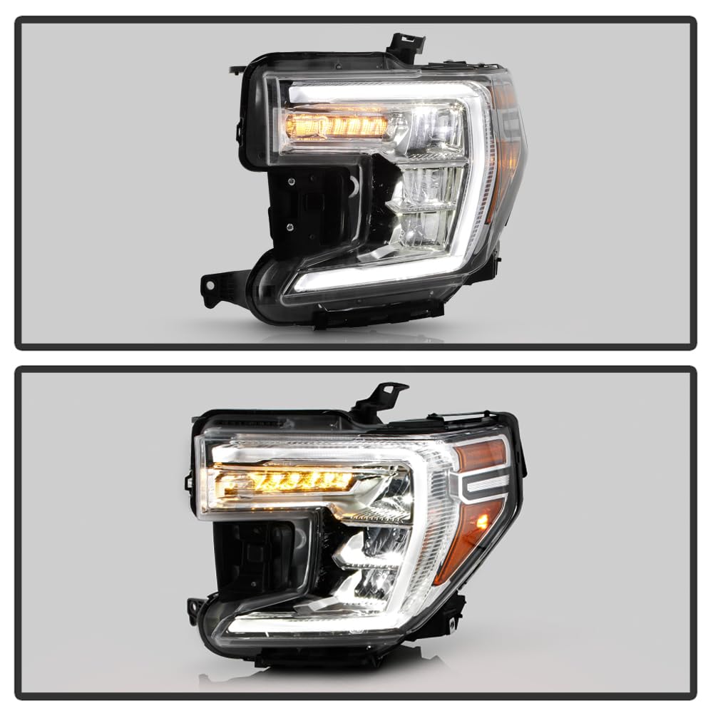 GMC Sierra 1500 19-22 Spyder (POE) Full LED w/LED Signal high Low Beam Headlight - OE Left