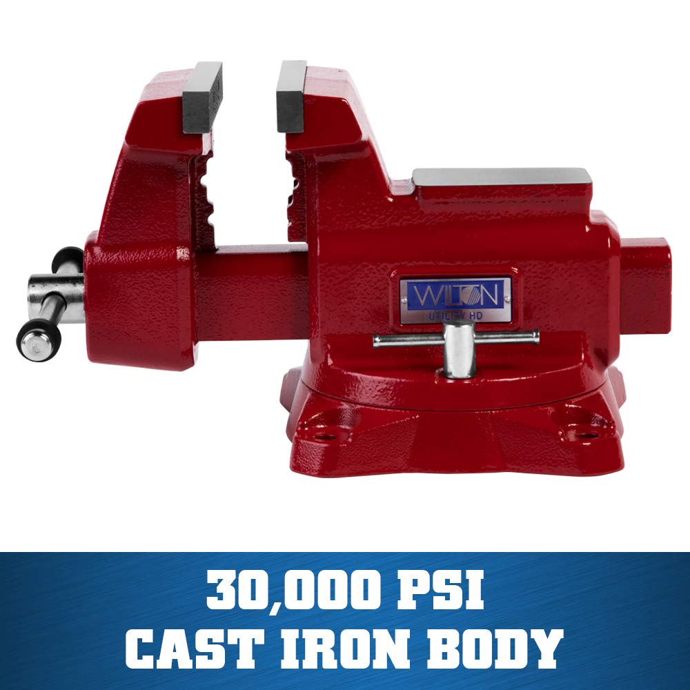 Utility HD Wilton Bench Vise, 6-1/2" Jaw Width, 6-1/4" Jaw Opening, 4-1/4" Throat (Model 656UHD)