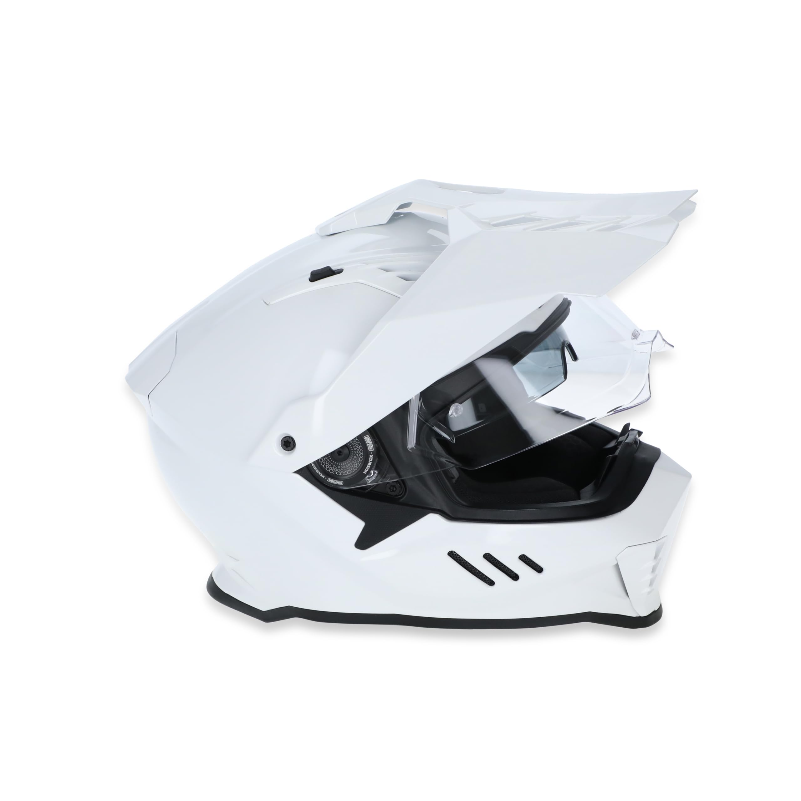 Simpson Motorcycle Xcursion Bandit Helmet - White - 2XL | Off Road Dirt Bike UTV Motocross ATV | Full Face | Removable Peak | Clear Pinlock Anti-Fog Visor Shield | DOT ECE Certified (XB12X)