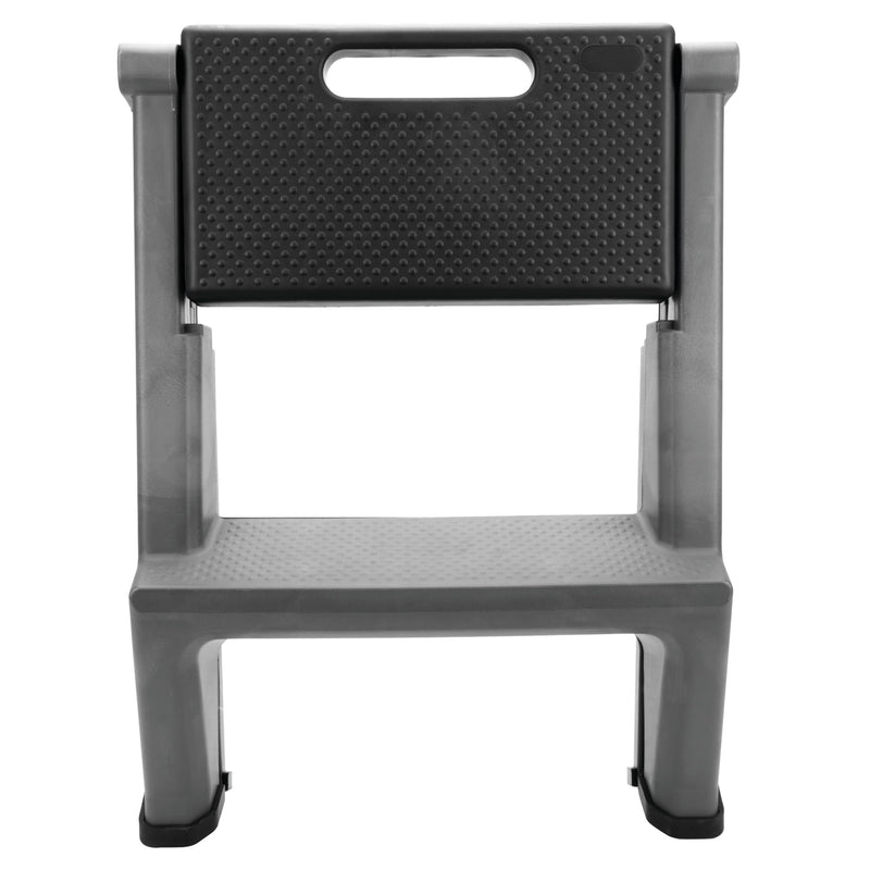 Heavy Duty Performance Tool W85040 2-Step Folding Ladder, 300lb Weight Capacity, Slip-Resistant Tread and Compact Foldable Design for Easy Storage
