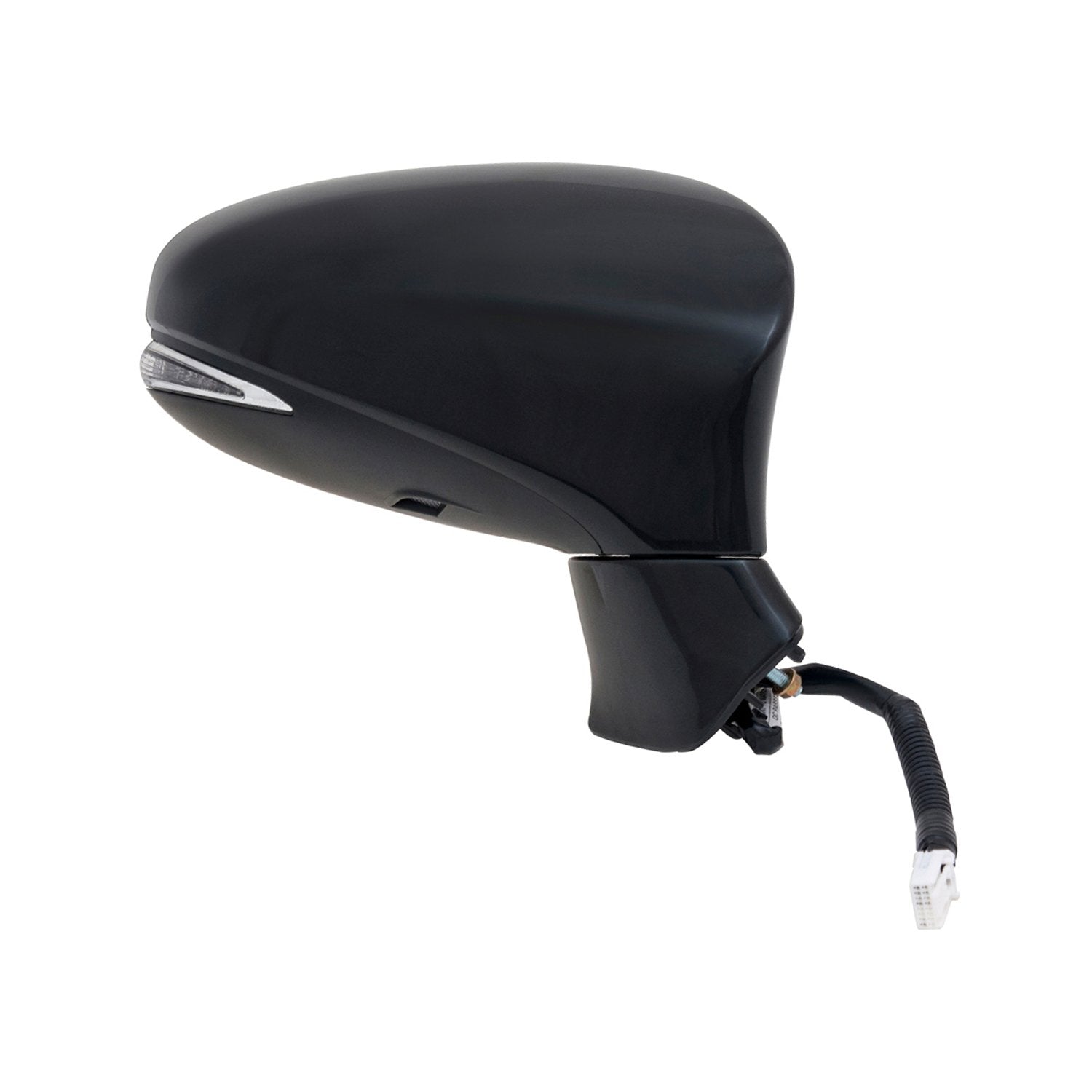 Fit System Mirror Passenger Side for Lexus ES350, ES300H, Textured Black w/PTM Cover, w/Turn Signal, Memory, Puddle lamp, Foldaway, w/o auto dimming, Heated Power