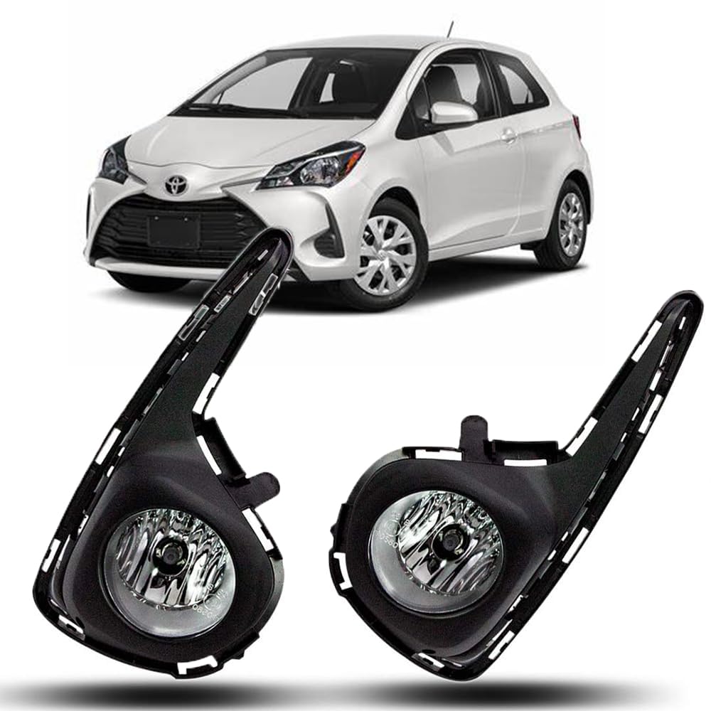 Winjet Driving Fog Lights Compatible with [2018-2019 Toyota Yaris] + Switch + Wiring Kit