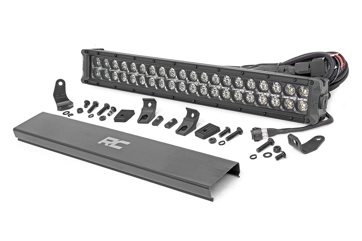 20" Rough Country Black LED w/Amber DRL for 11-20 Grand Cherokee - 70773DRLA