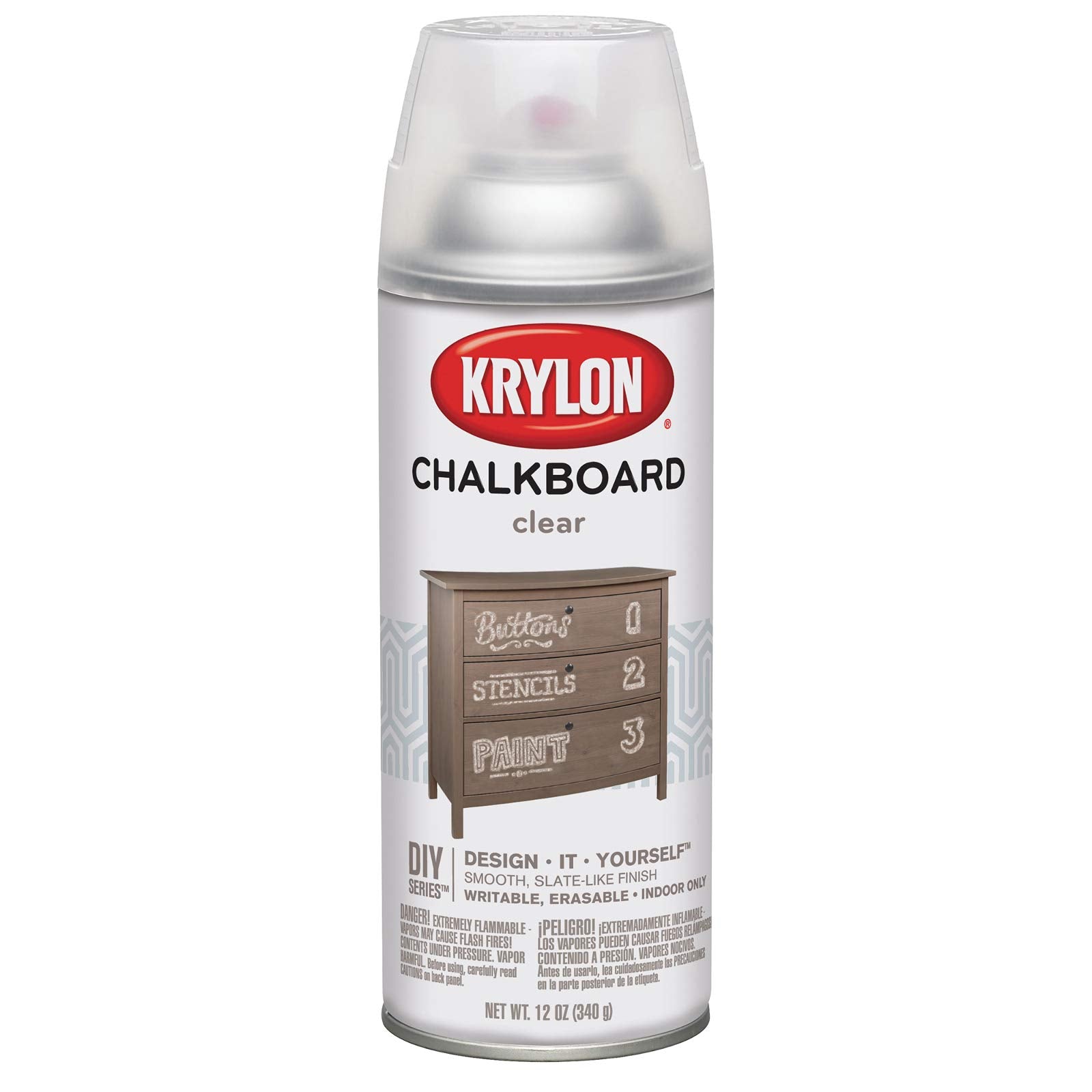 Krylon Clear Chalkboard Paint I00808007, 12 ounces