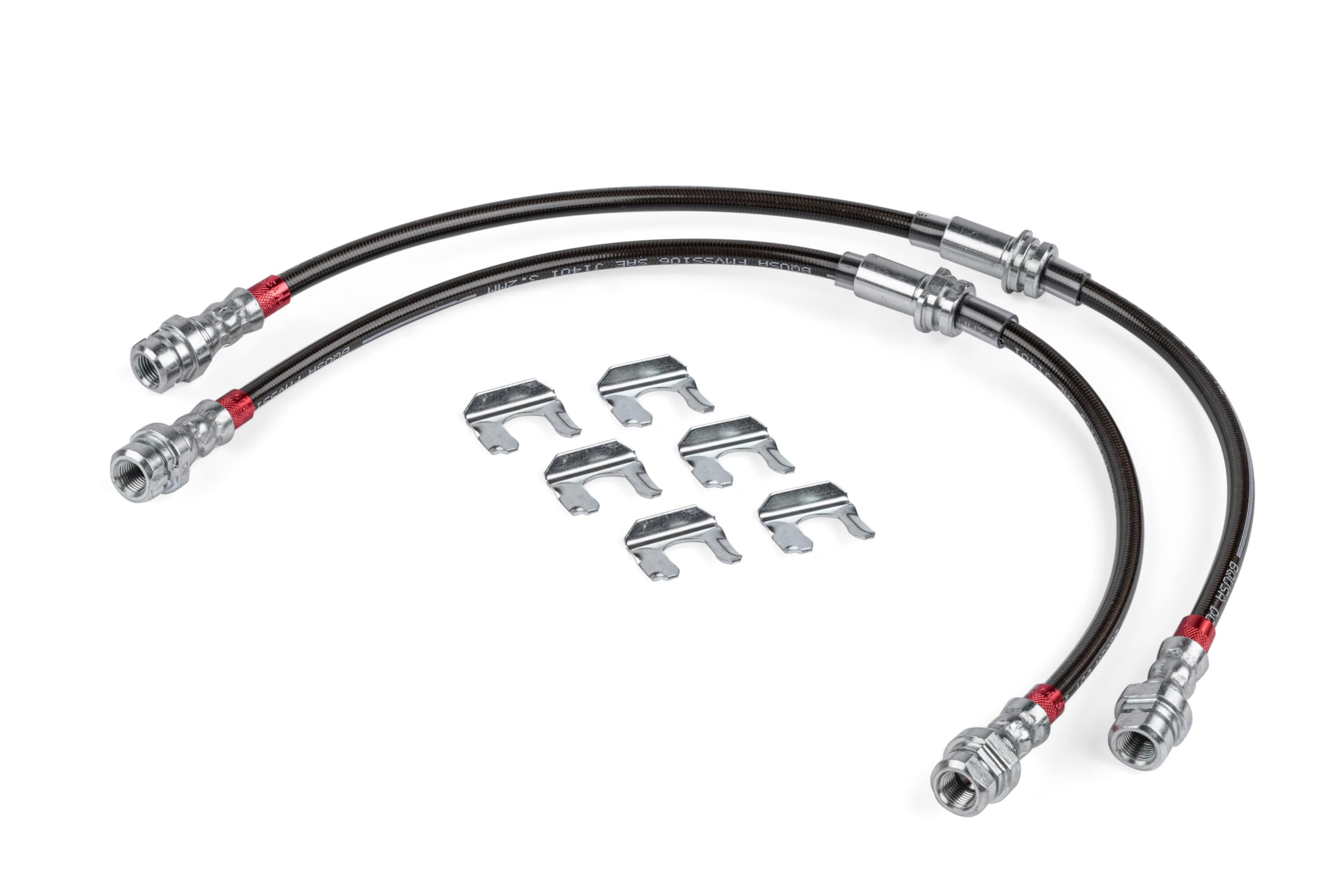 Braided Stainless Steel Brake Lines APR BRK00049 - Set of 2 - Front
