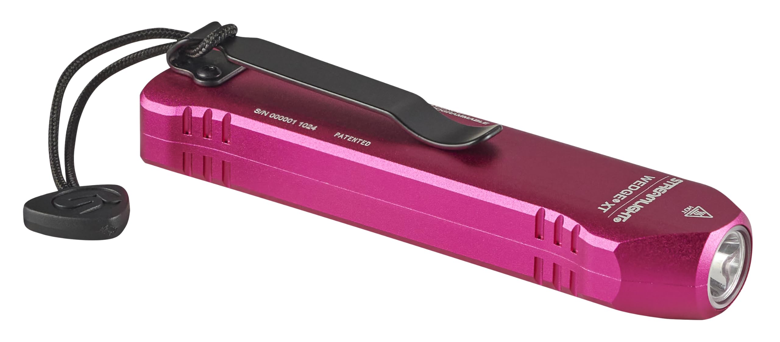 Streamlight Wedge XT 500-Lumen 1,900-Candela Flat Everyday Carry Flashlight, Includes Pocket Lanyard and USB-Cable, Pink BCRF Edition