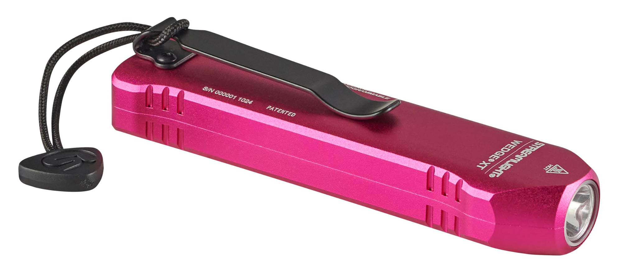 Streamlight Wedge XT 500-Lumen 1,900-Candela Flat Everyday Carry Flashlight, Includes Pocket Lanyard and USB-Cable, Pink BCRF Edition
