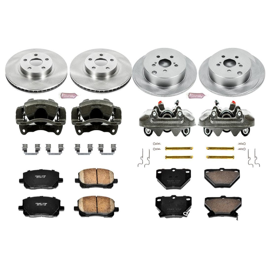 Power Stop KCOE2317 1-Click OE Replacement Brake Kit with Calipers For Pontiac Vibe 2003-2006, Toyota Corolla 2005-2006, Toyota Matrix 2003-2007 Autospecialty [Model Specific]