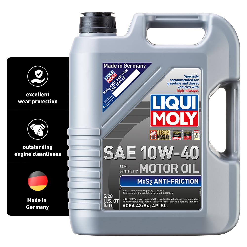 MoS2 Antifriction SAE 10W-40 LIQUI MOLY | 5 L | Part -synthetic engine oil | SKU: 2043
