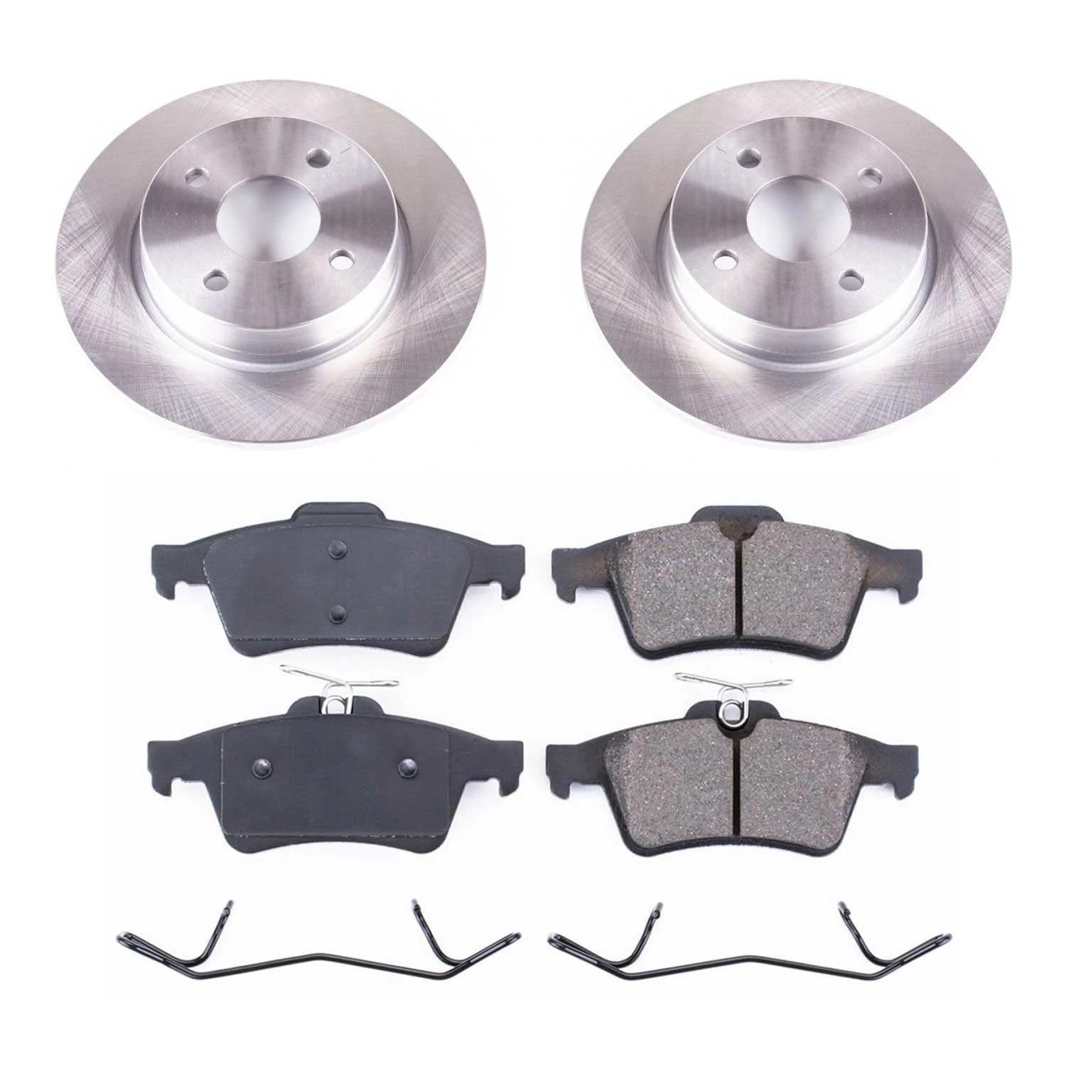 Power Stop KOE7897 Rear Replacement Brake Kit-OE Brake Rotors & Ceramic Brake Pads For Ford EcoSport 2018-2021 [Model Specific]