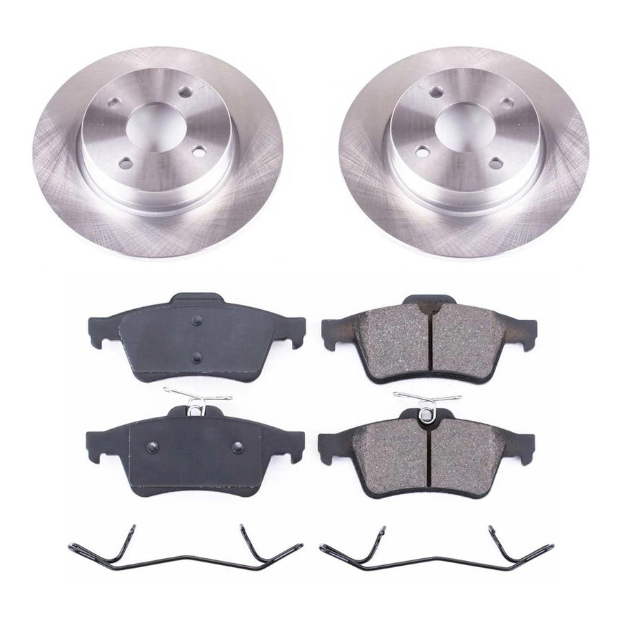 Power Stop KOE7897 Rear Replacement Brake Kit-OE Brake Rotors & Ceramic Brake Pads For Ford EcoSport 2018-2021 [Model Specific]