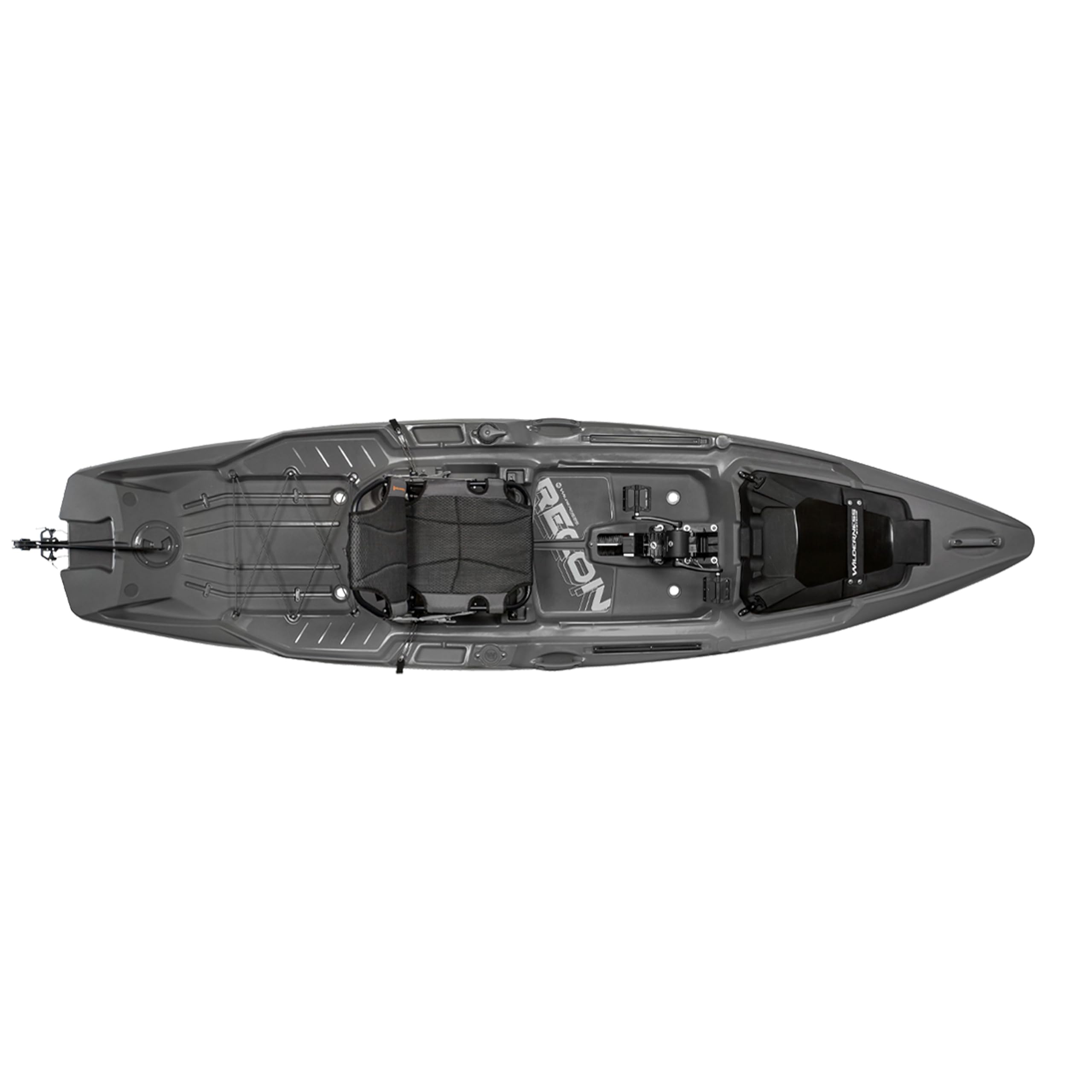 Wilderness Systems Recon 120 HD - Fishing Kayak Sit on Top - 360 Degree ACES seat & Helix PD™ Pedal Drive System - 12 ft - Steel Grey