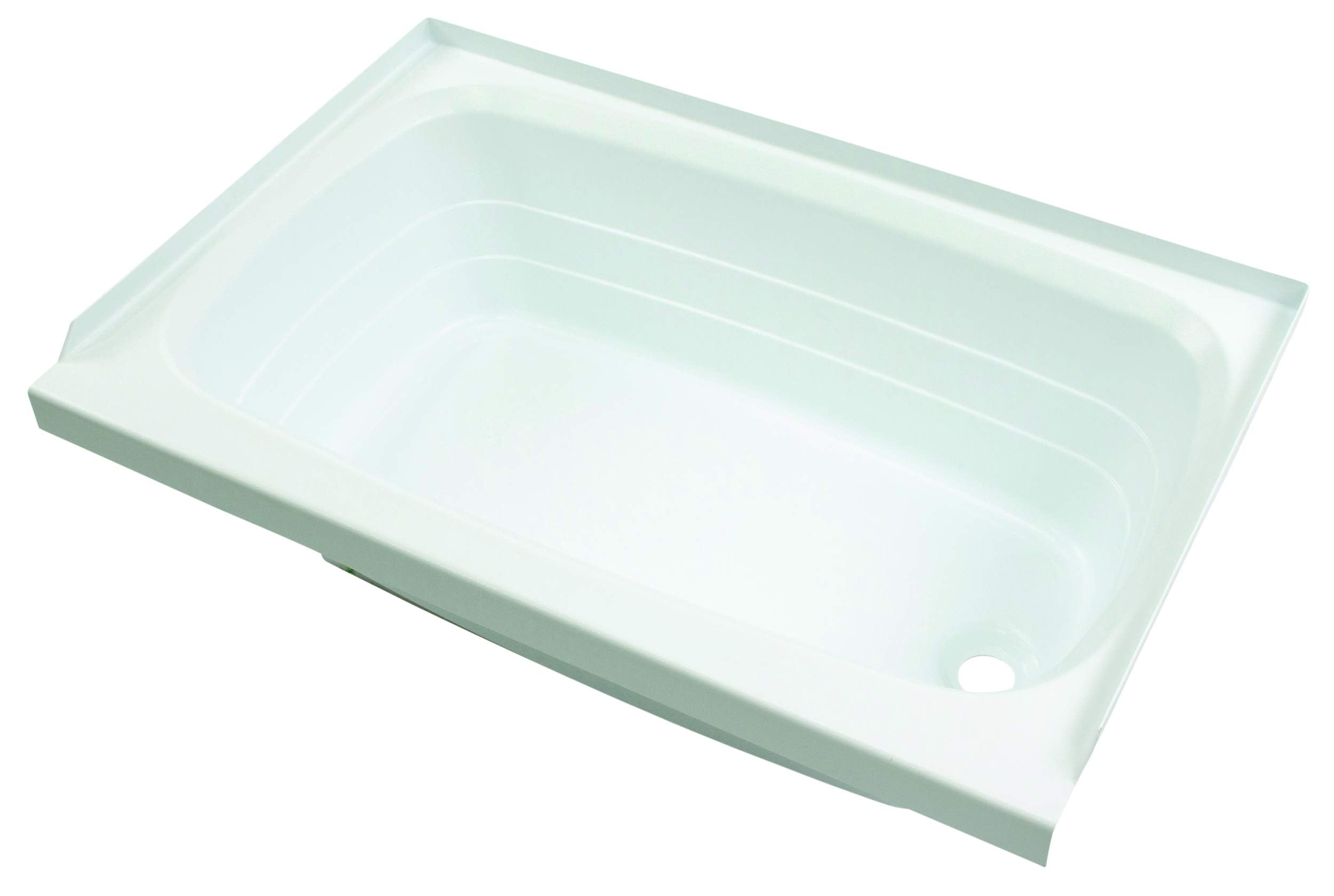 Lippert 24" x 36" White Bathtub Replacement with Right Drain, Scratch-Resistant ABS Acrylic for RVs, Travel Trailers, 5th Wheels, Motorhomes - W2436RHSPK