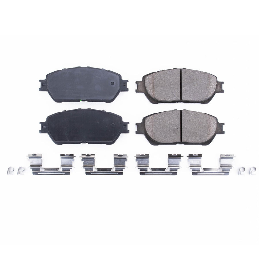 Power Stop Front Brake Kit For Tacoma Toyota 2005-15 - Ceramic Brake Pads With Installation Hardware, 17-906B