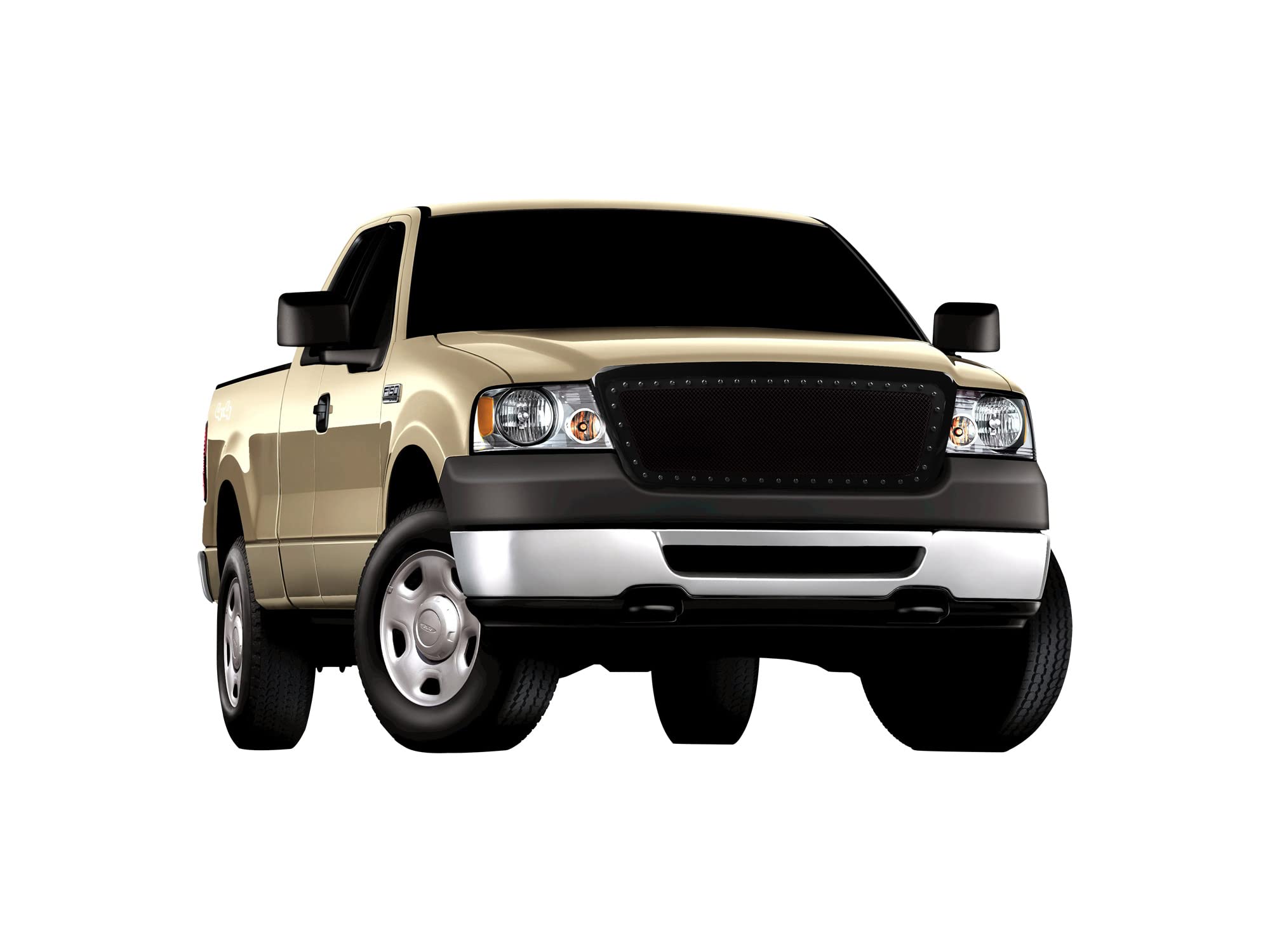 Studded Mesh Grille Armordillo USA Fits 2004-2008 Ford F-150-Gloss Black