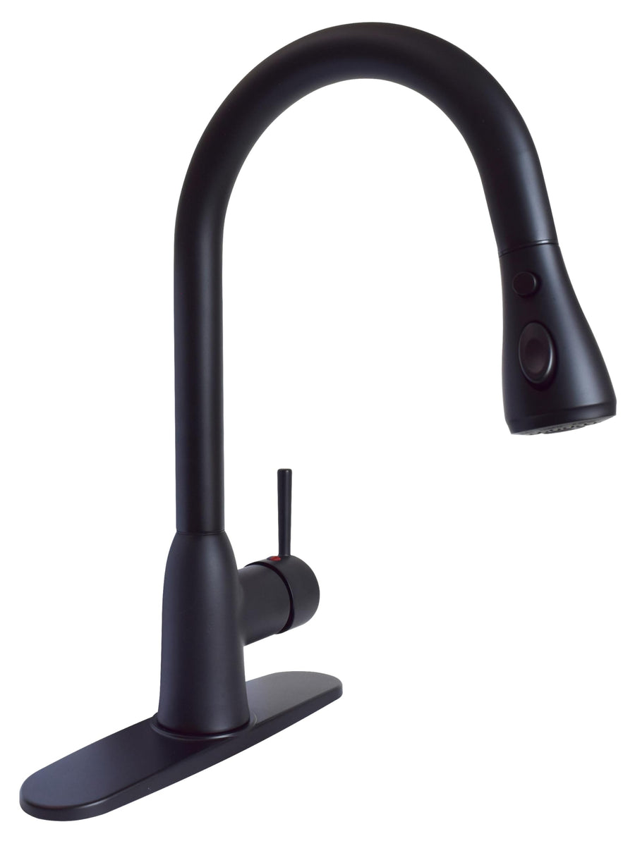 Phoenix Premium Slimline PF231766 Single Handle with Power Boost Pull Down Kitchen Faucet - Matte Black