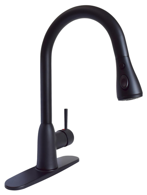 Phoenix Premium Slimline PF231766 Single Handle with Power Boost Pull Down Kitchen Faucet - Matte Black