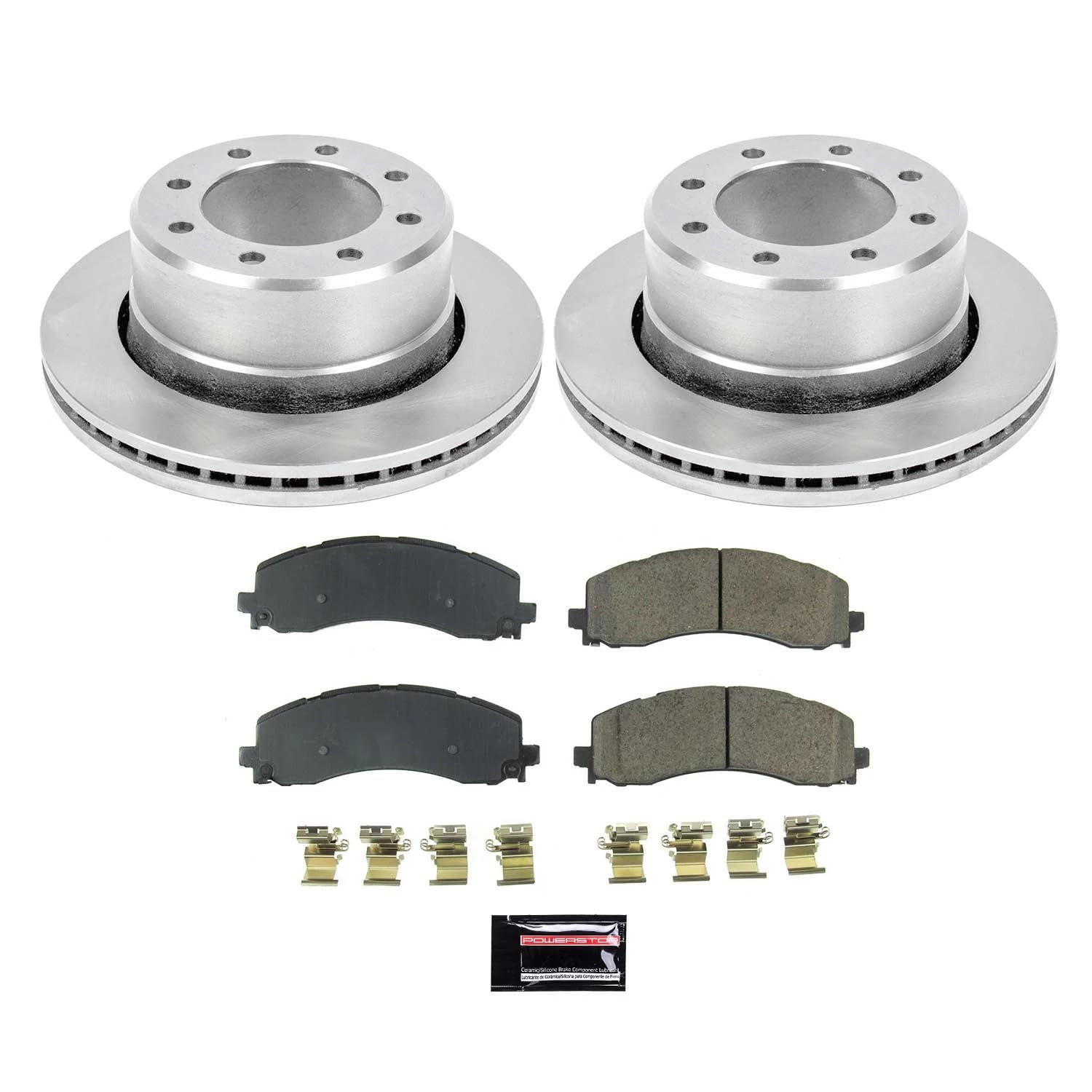 Power Stop KOE8641 Rear Brake Kit-OE Brake Rotors & Ceramic Brake Pads For Ram 2500 2019-2022 [Model Specific]